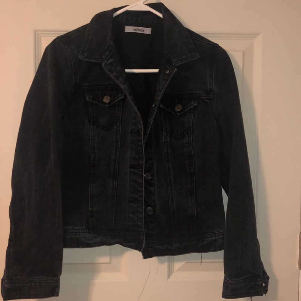 Black faded Jean Jacket
